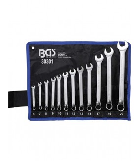 BGS 6181 - Jeu de clés mixtes à cliquet à double articulation, pliable, 8  - 19 mm